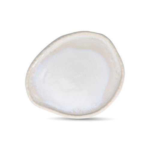 Bord plat afm. 21x18cm. pure pearl Icon EcoMade