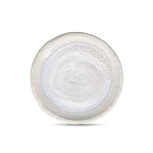Teller, flacher Durchmesser 21 cm, reines Perlmutt, Icon EcoMade