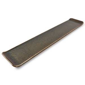 Dimensions du plat de service : 46,5 x 9,5 cm. Cirro vert BonBistro