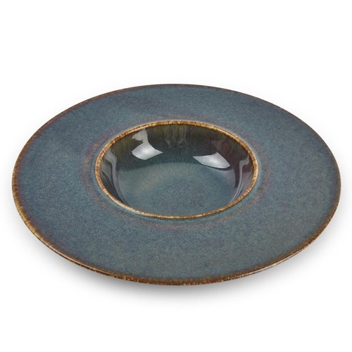 Bord diep diam. 24/11cm. hgt. 4cm. groen Cirro BonBistro
