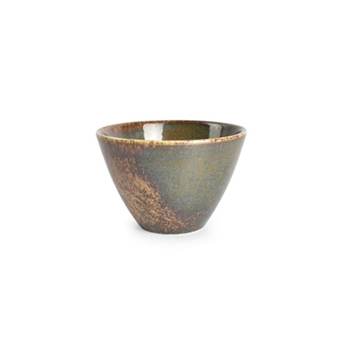Kom diam. 10xh7cm. conisch groen Cirro BonBistro