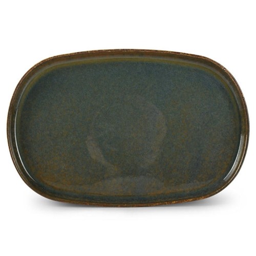 Bord plat afm. 34x22cm. hgt. 2cm. groen Pila BonBistro