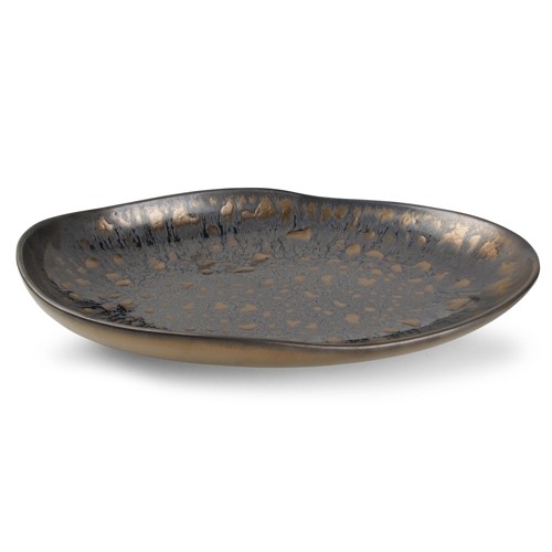 Bord diep 35x23cm. hgt. 5cm. gold flaked Nobile Chic