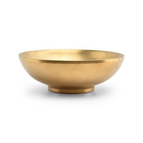 Schaal rvs diam. 22cm. hgt. 7,5cm. Vintage goud Host