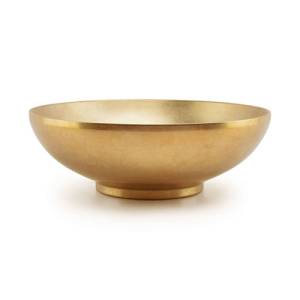 Schaal rvs diam. 24cm. hgt. 8cm. Vintage goud Host