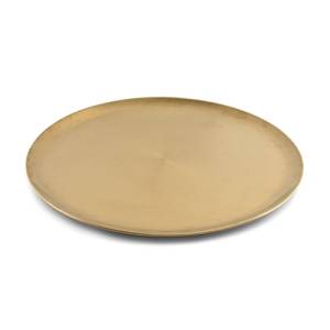 Dienblad diam. 40cm. hgt. 1,5cm. antique goud Serve BonBistro