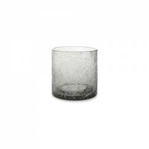 Glas inh. 22cl. Crackle grijs F2D
