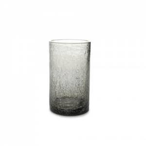 Glas inh. 40cl. Crackle grijs F2D