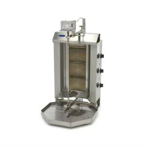 Shoarma grill op gas afm. 54,5x64x98,2cm. voor 30kg. vlees Maxima