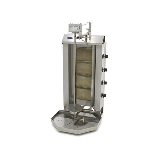 Shoarma grill op gas afm. 54,5x64x114cm. voor 50kg. vlees Maxima