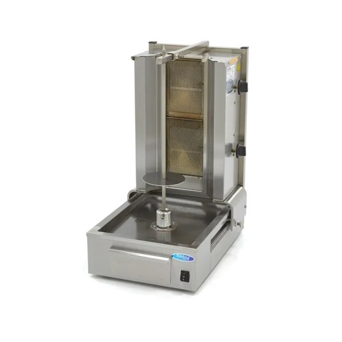 Shoarma grill op gas afm. 40,6x58x80,3cm. voor 20kg. vlees Maxima