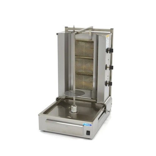 Shoarma grill op gas afm. 54,7x68,6x92,7cm. voor 40kg. vlees Maxima