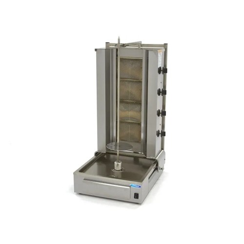 Shoarma grill op gas afm. 54,7x68,6x108,7cm. voor 70kg. vlees Maxima