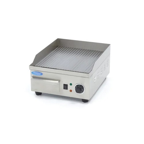 Grillplaat gegroefd afm. 36x45x22cm. 230v/2,0kw Maxima