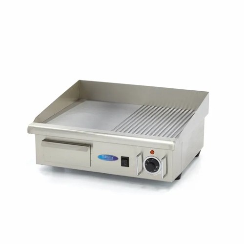 Grillplaat half gegroefd afm. 56x47x25cm. 230v/3,0kw Maxima