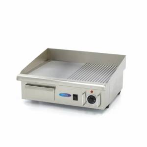 Grillplaat half gegroefd afm. 56x47x25cm. 230v/3,0kw Maxima