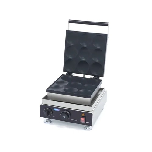 Pannenkoekmaker Amerikaans 9 stuks van diam. 7,5cm. afm. 30x38x26cm. 230v/1,9kw Maxima
