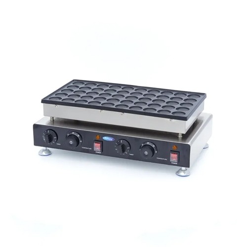 Poffertjesplaat 50 stuks van diam. 4,3cm. afm. 54x32,5x16cm. 230v/1,95kw Maxima