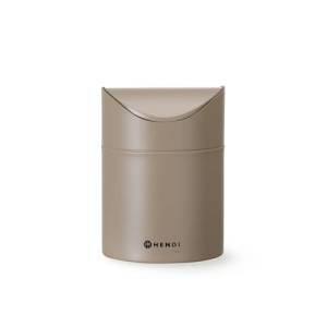 Afvalbakje diam. 12cm. hgt. 16,5 cm. beige