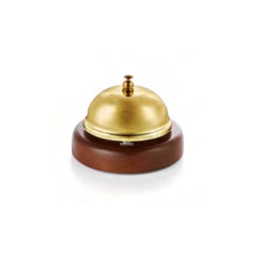 Receptiebel hout goud diam. 9cm