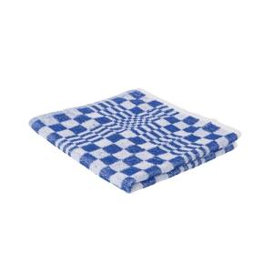Keuken handdoek blok blauw ca. 50x50cm.