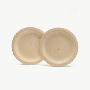 Assiette petit déjeuner Mento x Terroir de Tobias Camman beige diam. 20 cm. Mento