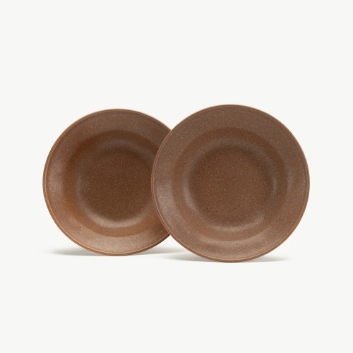 Pasta plate Mento x Terroir by Tobias Camman brown diam. 21cm. Mento