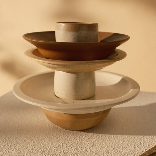 Ontbijtbord Mento x Terroir by Tobias Camman beige diam. 20cm. Mento
