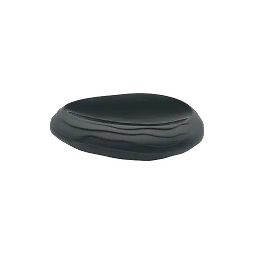 Ovaal bord Terra afm. 26x19cm. hgt. 7cm. kleur zwart Nova