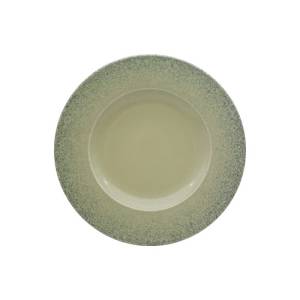Plate Saturno Flow diam. 33cm. color green/blue dots Nova