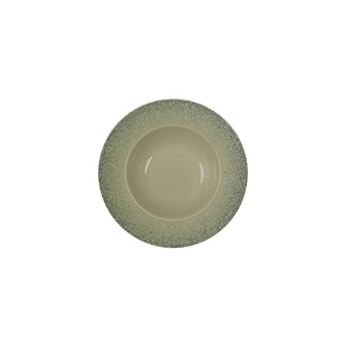 Bord diep Saturno Flow diam. 25cm. kleur green/blue dots Nova