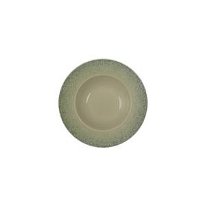 Bord diep Saturno Flow diam. 25cm. kleur green/blue dots Nova