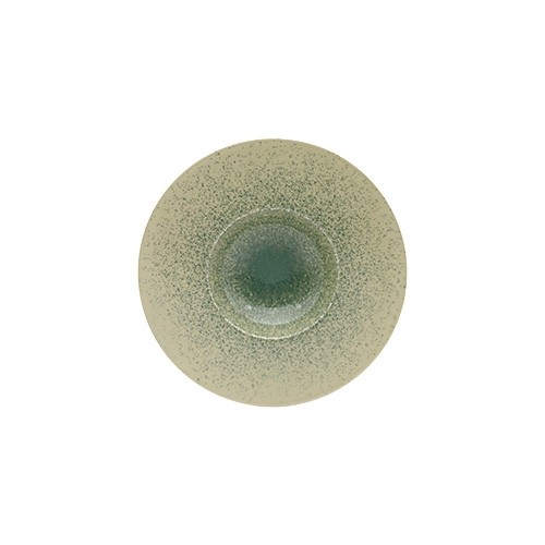 Bord Gourmet Saturno Flow diam. 25cm. kleur green/blue dots Nova