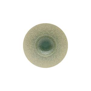 Bord Gourmet Saturno Flow diam. 25cm. kleur green/blue dots Nova