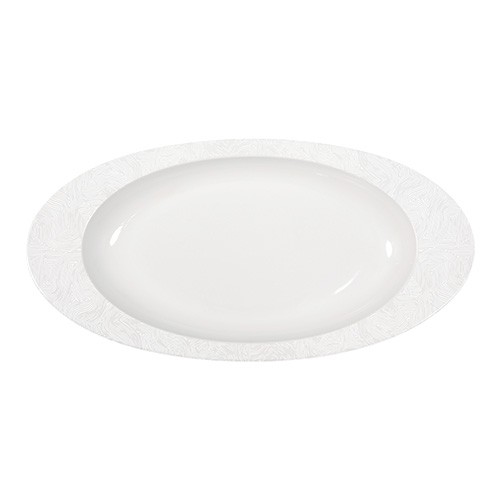 Schaal ovaal Saturno Pura afm. 38x20cm. kleur white Nova