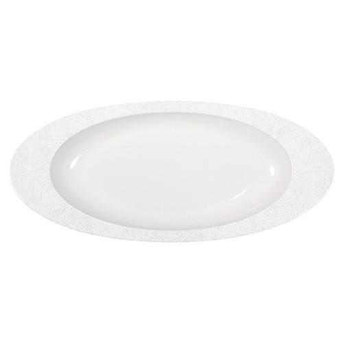 Schaal ovaal Saturno Pura afm. 48x21cm. kleur white Nova