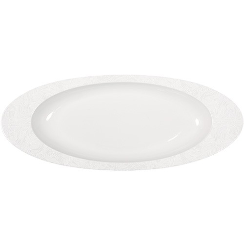 Schaal ovaal Saturno Pura afm. 57x24cm. kleur white Nova