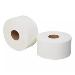 Jumbo Mini Toilettenpapier, 180 Meter, 2-lagig, Zellulose – 12 Rollen