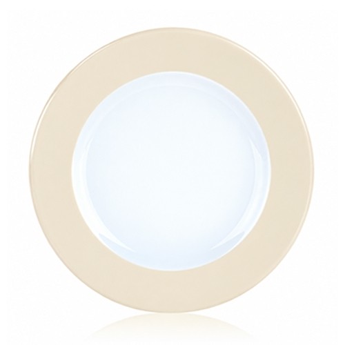 Assiette plate, diamètre 27 cm. Couleur Ocean : Vanille Brume Nova