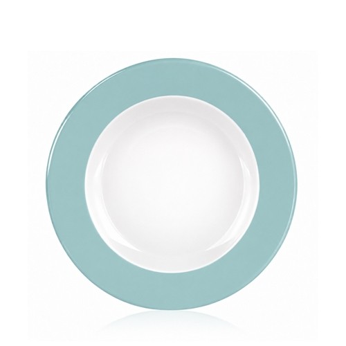 Assiette profonde, diamètre 23 cm. Couleur Ocean , menthe Nova