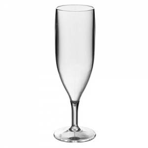 CHAMPAGNERGLAS, KUNSTSTOFFPOLYCARBONAT-INHALT 17CL. ROLTEX