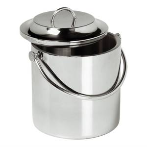 IJsemmer met deksel inh. 3,3ltr. diam. 18cm. hgt. 23cm. roestvrijstaal