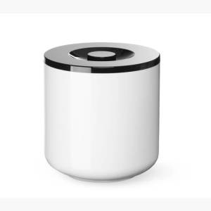 IJsblokjesemmer dubbelwandig diam. 19cm. HG. 20cm. inh. 5ltr. polystyreen wit