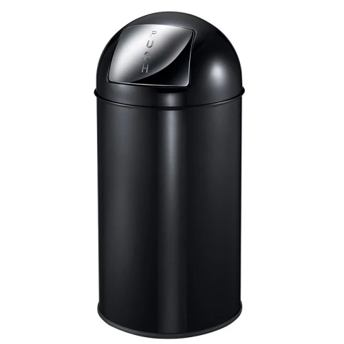 Pushcan inh. 40ltr. zwart Eko