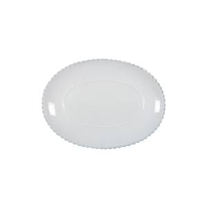 Oval plate, dimensions 34.2x25cm. Pearl white Costa Nova