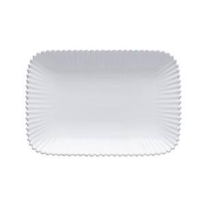 Rectangular plate, dimensions 30.4 x 21.1 cm. Pearl white Costa Nova