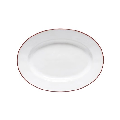 Bord ovaal afm. 30x21,6cm. Beja rood Costa Nova 