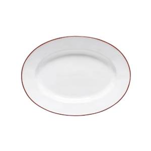 Assiette ovale. 30 x 21,6 cm. Beja rouge Costa Nova
