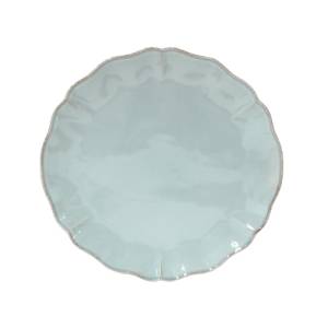 Bord plat diam. 34cm. Alentejo Turquoise Costa Nova