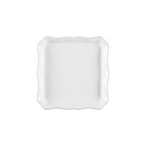 Plate deep square size. 21x21cm. Alentejo White Costa Nova